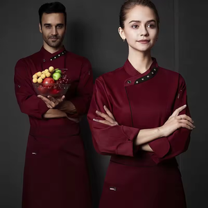 Veste de chef professionnelle à manches longues pour restaurant, uniforme de cuisine pour hommes, veste de cuisinier, cuisine, boulangerie - Product Image 2