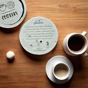 Eco-Friendly Compressed Cellulose <b>Coasters</b> with Leaf Design Absorbent Reusable <b>Drink</b> <b>Coasters</b> Anti-Slip Surface Lightweight 2026 - Product Image 3