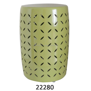 มาใหม่สีขาวรอบโลหะสตูลสวนออกแบบสร้างสรรค์ห้องนั่งเล่นและสวนตกแต่งสตูลโลหะเฟอร์นิเจอร์เหล็ก - Product Image 4