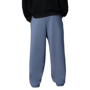 กางเกงวอร์มผู้ชายผ้าถักขนแกะทรงหลวมสำหรับฤดูหนาว เอวยางยืด น้ำหนักปานกลาง ทรงสปอร์ตขาตรง สวมใส่สบาย - Product Image 2