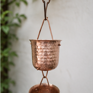 ชุดถังแขวนโซ่ทองแดงสำหรับตกแต่งสวนกลางแจ้ง สไตล์เรียบง่าย - Product Image 3