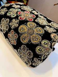 Tissu en gros pour broderie de perles, tissu textile fantaisie, dentelle à sequins, organza pour fabricants de robes de mariée, abayas et caftans, OEM mondial - Product Image 1