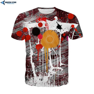 T-shirt personnalisé imprimé sur toute la surface par sublimation, t-shirt de sport en polyester, fournisseur de t-shirts de fitness - Product Image 2