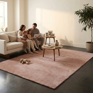 Alfombra Moderna Minimalista Hecha a Mano, Color Rosa Claro, de Lana, Alfombra de Área de Felpa, Alfombra Hecha a Mano, Suave y Lujosa para Sala de Estar o Dormitorio - Product Image 6