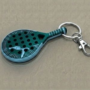 Nuevo Llavero de Goma Resistente con Forma de Raqueta de Pádel, Servicio OEM, Tamaño Personalizado y Logotipo Personalizado - Artículos Deportivos con Relieve 3D - Product Image 4