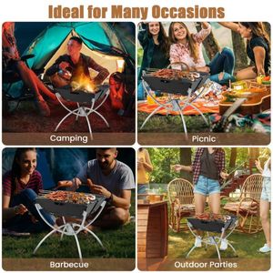 Grill de camping portable 3-en-1 pour les aventures en plein air - Product Image 5