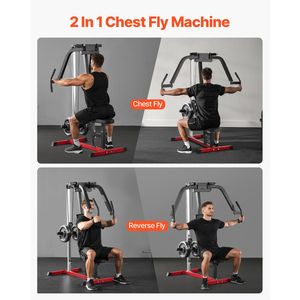 Sistema Regolabile per Palestra Domestica: Macchina per Chest Fly, Attrezzo Specifico per Parte Superiore del Corpo, Macchina per Reverse Delt & Pectoral Fly - Product Image 2