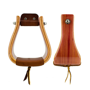 Estribos de Madera para Montar a Caballo, Reposapiés Ecuestres de Madera Natural, Accesorios Duraderos para Silla de Montar, Equipo Cómodo para Montar en Establos - Product Image 1