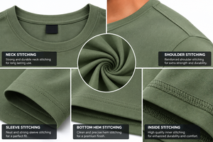 Camiseta de manga larga verde oliva sólida personalizada para hombre, cuello redondo, informal, lisa, de algodón y poliéster de primera calidad. - Product Image 6