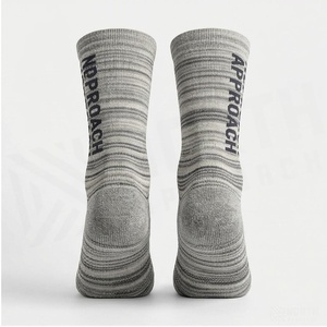 Crew <b>Socks</b> Geometric Pattern Blue Breathable <b>Running</b> <b>Socks</b> for Adults Spring Season - Product Image 2