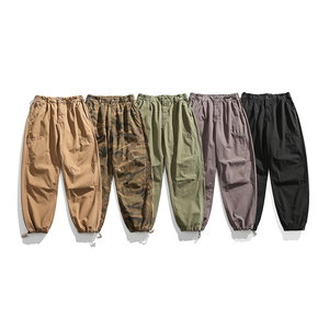 Pantalones Harem Negros Ligeros para Hombre, Cintura Elástica con Cordón, Pantalones Cargo con Múltiples Bolsillos, Corte Holgado Informal, Antiestáticos - Product Image 6