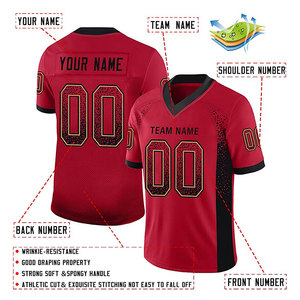 เสื้อเจอร์ซีย์ตาข่ายฟุตบอลอเมริกันคุณภาพสูงแบบสั่งทำพิเศษสำหรับผู้ชาย ปี 2026 ระบายอากาศได้ดี มีไซส์พลัส สำหรับแฟนทีม - Product Image 6