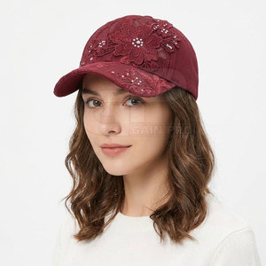 Casquette de baseball élégante en dentelle pour femmes, motif floral, confortable et réglable, pour les voyages, la plage et le quotidien - Product Image 2