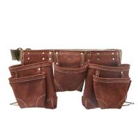 Ceinture de taille en cuir de vachette véritable sur mesure, prix de gros direct d'usine, trousse à outils de plombier, pochettes en cuir à double rangement