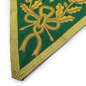 Custom Fashion Bullion Hand Embroidered Masonic Regalia <b>Collar</b> Craft Officers Masonic Regalia <b>Collar</b> Masonic Officers <b>Collar</b> - Product Image 5