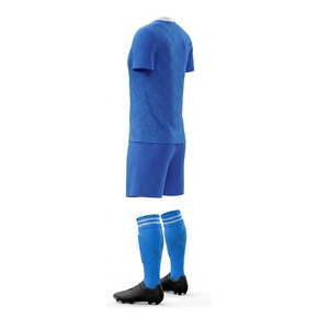Conjunto de Uniforme de Fútbol Sublimado Personalizado, Cuello Redondo Azul, Manga Corta, Absorbe la Humedad, Equipación Deportiva para Hombre, Ajuste Atlético para Todas las Temporadas - Product Image 5