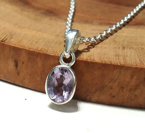 Natural Faceted Amethyst Gemstone Pendant, 925 Sterling <b>Silver</b> <b>Necklace</b> Chain Pendant, Gift For Girls & Women. - Product Image 1