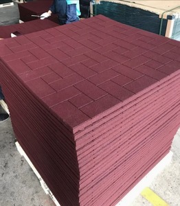 UNISHIELD Carrelage de sécurité moderne en caoutchouc recyclé motif brique 25 mm - Product Image 3