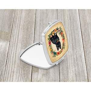 German Spitz Flowers Compact Travel Makeup <b>Mirror</b> Folding <b>Handheld</b> Pocket Decorative <b>Mirror</b> for Women and Girls Gift - Product Image 2