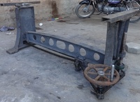Base de table à manger réglable à manivelle, mécanisme à manivelle unique, style industriel américain antique