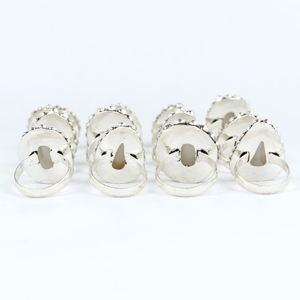 Anillos al por mayor para mujer, de piedra lunar gris, ajustables, estilo vintage, chapados en latón, joyería artesanal cristiana con gemas, a granel - Product Image 5