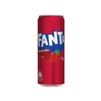 Pour Fanta Fraise, boisson gazeuse, canettes de 320 ml, carton de 24