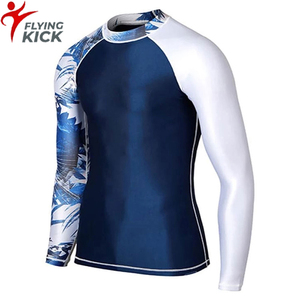 Camiseta Deportiva de Manga Larga para Hombre, Compresión, Transpirable, Secado Rápido, Protección UV, Gimnasio, OEM, Sublimación, Spandex/Poliéster - Product Image 1