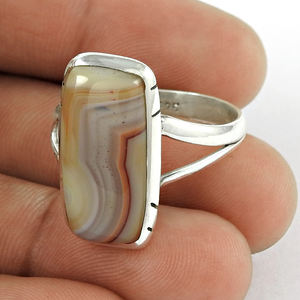 Joyería de Plata de Ley 925 de moda, piedra preciosa de jaspe Natural, forma rectangular, anillo de compromiso de promesa, regalo bonito para mujeres y niñas - Product Image 1
