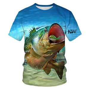 เสื้อยืดผู้ชายแบบใหม่ แขนสั้น คอกลม เสื้อผ้าฤดูร้อน ลายพิมพ์ 3 มิติ ลายตกปลา เสื้อพูลโอเวอร์ผู้ชาย 2026 - Product Image 6