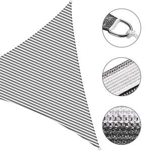 Tenda Parasole Triangolare Grigia e Bianca 28 X 28 X 28, Rete Protettiva Resistente per Esterni - Product Image 4