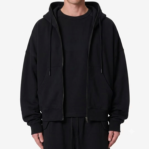 Sudadera con capucha de algodón grueso para hombre, con cremallera completa, proveedor mayorista directo - Product Image 3