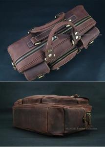 Maletín de Cuero Genuino Crazy Horse de Grano Completo, Duradero, para Hombre, para Portátil de 15 Pulgadas, para Uso en Oficina, LLB-0396 - Product Image 3