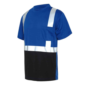 Chemises réfléchissantes à manches courtes, vêtements de travail haute visibilité, respirants pour les travailleurs routiers et de la construction - Product Image 6