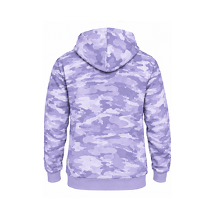 เสื้อฮู้ดดี้ลายพรางสีลาเวนเดอร์สำหรับผู้ชาย สไตล์ลำลอง มีกระเป๋าหน้าและปลายแขนแบบริบ  แฟชั่นสปอร์ต - Product Image 2