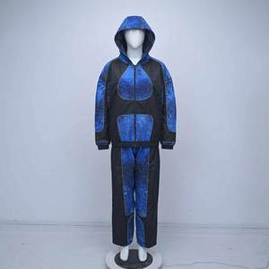 Chándal con Capucha Verde para Hombre, Estilo Deportivo, Corte Regular, Poliéster con Diseño de Puntos, Ropa de Otoño, Cierre de Cremallera, Bolsillos Laterales - Product Image 5