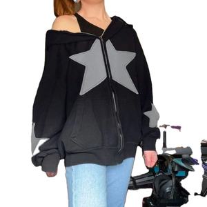 Sudadera con Capucha y Cremallera, Estilo Vintage Y2K, Bordada, Informal, Holgada, para Hombre y Mujer, Moda Urbana, Otoño-Invierno 2024 - Product Image 1