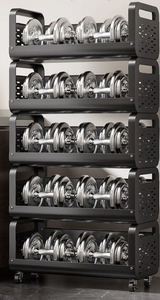 Estante de Almacenamiento de Cocina Móvil de Múltiples Niveles con Ruedas, Organizador de Metal Hueco, OEM/ODM Vietnam - Product Image 2