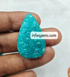 Cristal Tallado de Amazonita, Piedras 100% Naturales, Precio de Mayoreo, Cabujón de Amazonita, Gema Suelta Semipreciosa, Piedra Pulida - Product Image 4