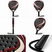 Raquette de padel en fibre de carbone de luxe, contrôle de précision, rotation élevée, performance légère, design personnalisé, OEM ODM, vente en gros