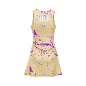 Robe de tennis sans manches personnalisée pour femme, imprimé intégral, anti-humidité, style une pièce, impression numérique, col rond, vêtements de golf - Product Image 6