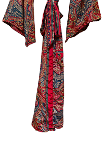 Robe kimono de luxe en soie patchwork, cache-maillot de bain, tenue de nuit, longue robe, kimono indien vintage fait main en soie de sari recyclée - Product Image 3