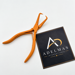 Meilleures ventes ADELMAS Pince à micro-perles en acier inoxydable de haute qualité, finition mate orange, outil professionnel pour extensions capillaires - Product Image 2