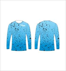 เสื้อตกปลาแห้งเร็วสีเทาลายจุดแขนยาวเสื้อยืดกีฬาแบบซับลิเมชั่น - Product Image 3