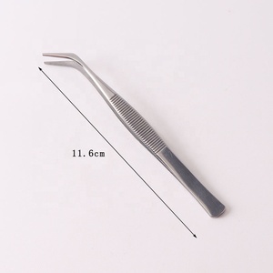 Pinces à cils courbées en acier inoxydable argenté de haute qualité et très résistantes, très vendues - Product Image 5