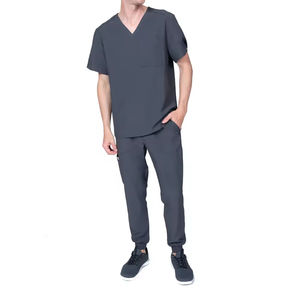 Uniformes Médicos Unisex de Tela Tejida Ecológica, Suaves, Transpirables y Resistentes a las Arrugas, Incluyen Parte Superior y Pantalones - Product Image 1