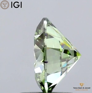 เพชร CVD ที่ได้รับการรับรองจาก IGI ความใส VVS2 สีเขียวแฟนซีสดใส ขนาด 1.50 กะรัต ทรงกลมเจียระไน ขนาด 7.34 มม. สำหรับแหวนหมั้นที่ไม่เหมือนใคร - Product Image 3
