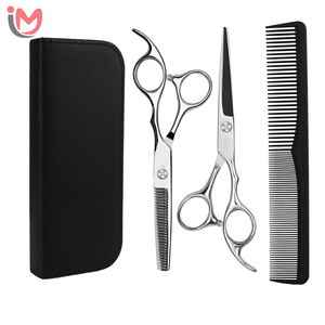 Kit de Coiffure Professionnel Haut de Gamme : Ciseaux de Finissage et d'Éclaircissement avec Peigne, Trousse de Salon de Coiffure avec Étui Zippé - Product Image 1