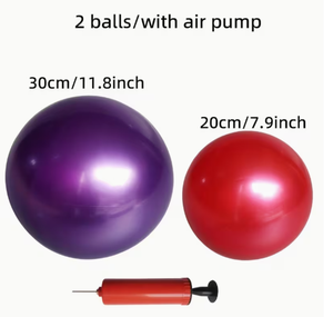 HAWK SPORTS INDUSTRIES Ballons de yoga violet et bleu avec pompe à air 30cm 20cm PVC antidérapants pour l'exercice physique et l'entraînement d'équilibre universels - Product Image 4