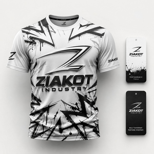 เสื้อยืด ZIAKOT รุ่นใหม่ ลายกราฟฟิตีสีขาว-ดำ แบบ 3 มิติ สำหรับผู้ชาย ออกแบบเองได้ - Product Image 4