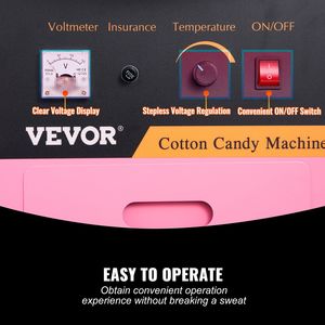 1000W elettrico commerciale di zucchero filato macchina rosa in acciaio inox ciotola zucchero palop cassetto per la casa per bambini compleanno festa di famiglia - Product Image 3
